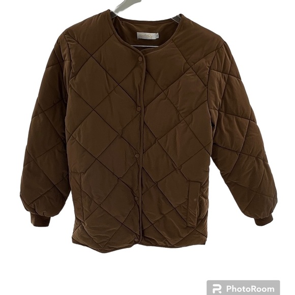 Rainbow Day Quilted Button Up Crewneck Jacket - Size S - Picture 7 of 7